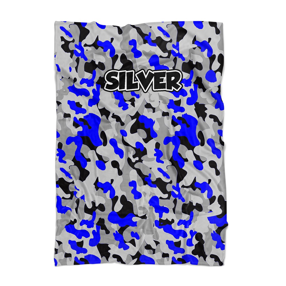 PENELOPE WILDBERRY PERSONALIZED BLANKET-BLUE CAMO